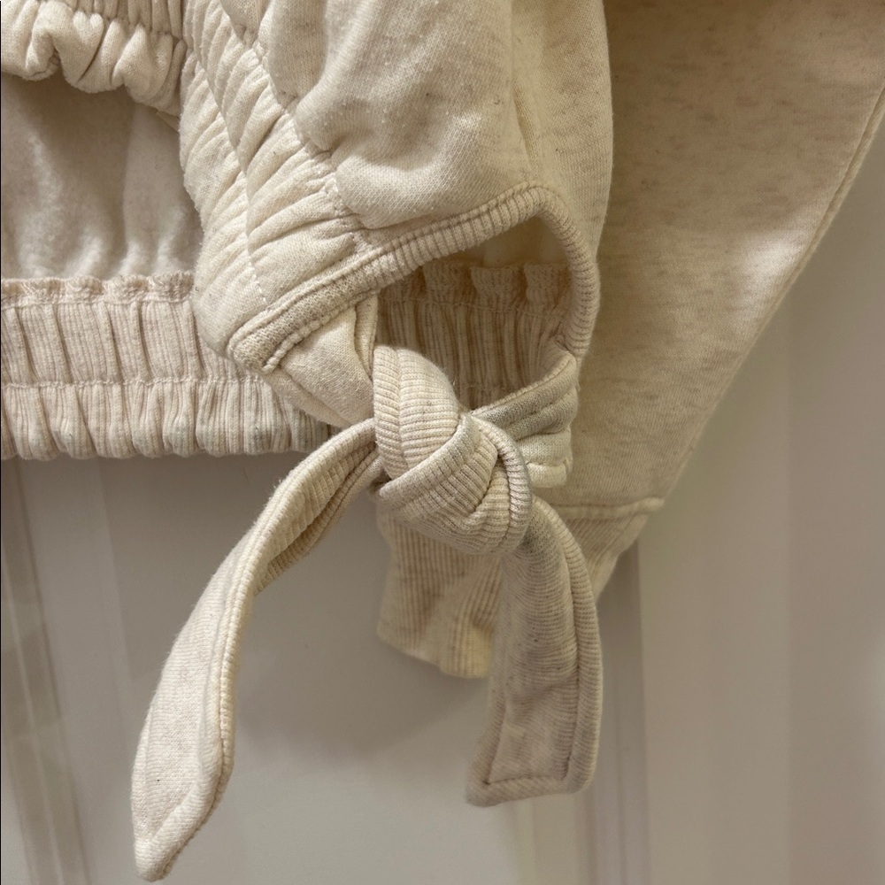 Cream Turtleneck Drawstring Hem top - Picture 4 of 7